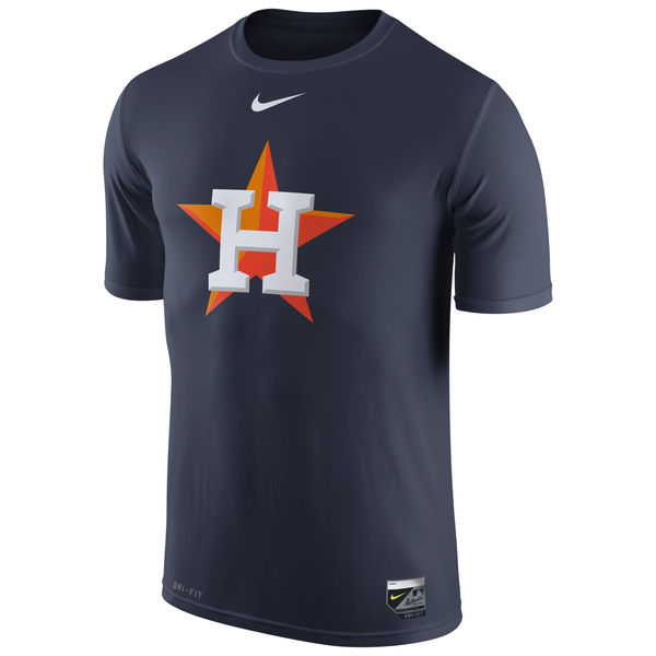 MLB Men Houston Astros Nike Authentic Collection Legend Logo 1.5 Performance TShirt  Navy